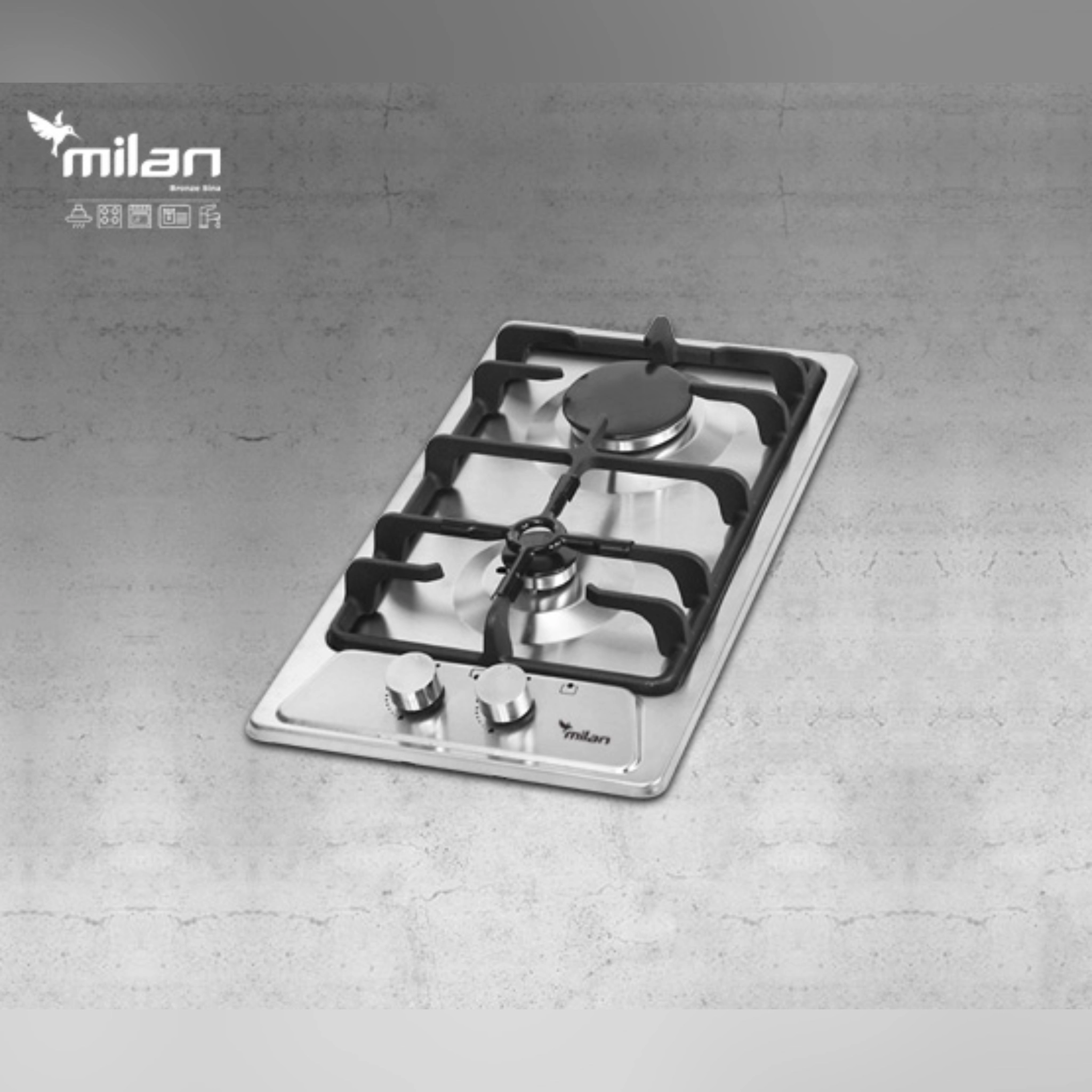 اجاق گاز رومیزی استیل میلان مدل S7